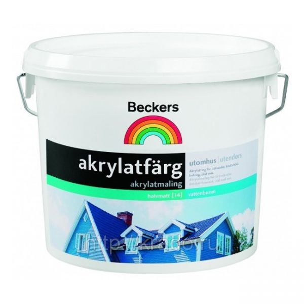 Краска фасадная "Akrylatfarg" BAS A (2,7 л.)