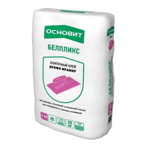Плиточный клей усиленной фиксации Основит Белпликс Т-17 (25 кг) белый