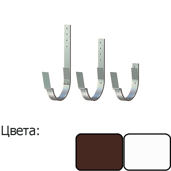Крюк желоба регулируемый Lindab (150/100) белый