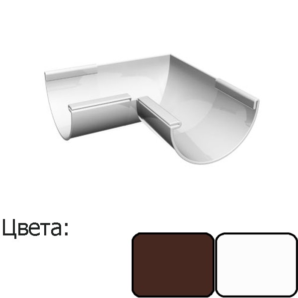 Угол внешний 90о Ruplast (125/90) коричневый