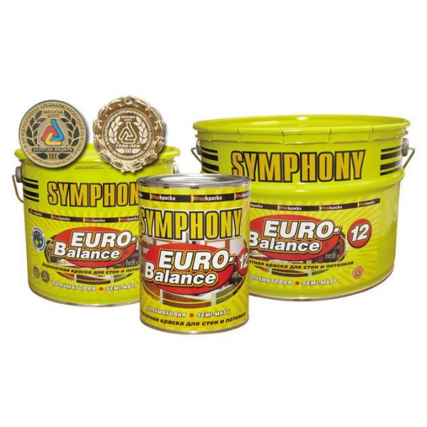 Symphony Краска интерьерная EURO Balance 12 А (0,9 л) мет.банка