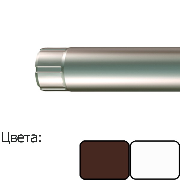 Труба 3м Lindab (125/87) белый