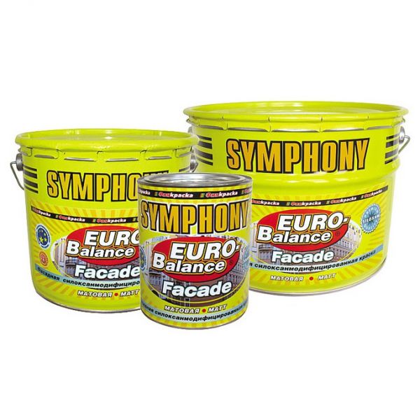 Symphony Краска фасадная Евро баланс фасад Силоксан LС (2,7 л) ведро