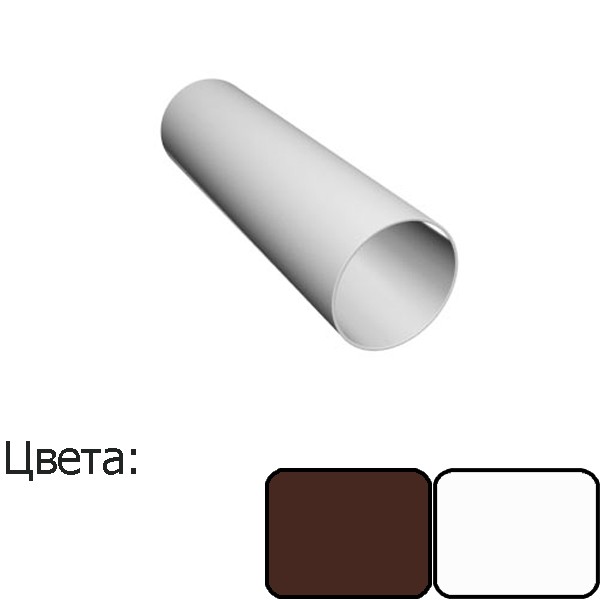 Труба Ruplast (125/90) 3м белый